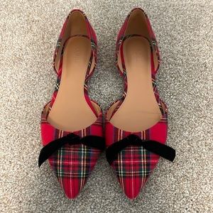 JCrew tartan plaid flats